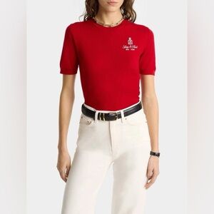 SPORTY & RICH Vedome Merino Red Tee XS